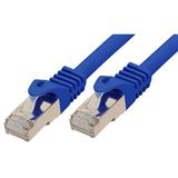 (€15,60*/1m) 0.25m Good Connections Cat. 7 Rohkabel Patchkabel S/FTP PiMF RJ45 Stecker auf RJ45 Stecker Blau halogenfrei