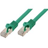 (€2,30*/1m) 3.00m Good Connections Cat. 7 Rohkabel Patchkabel S/FTP PiMF RJ45 Stecker auf RJ45 Stecker Grün halogenfre