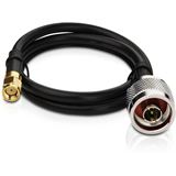(€17,80*/1m) 0.50m TP-Link WLAN Antennenkabel N Stecker auf RP-SMA Schwarz