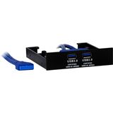 Inter-Tech 2x USB 3.0 1x 2,5 Zoll Front Panel für 3,5" Einbauschächte (88885242)