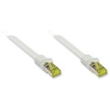 (€3,27*/1m) 1.50m Good Connections Cat. 7 Rohkabel Patchkabel S/FTP PiMF RJ45 Stecker auf RJ45 Stecker Weiß halogenfrei/vergoldet