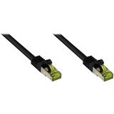 (€0,70*/1m) 50.00m Good Connections Cat. 7 Rohkabel Patchkabel S/FTP PiMF RJ45 Stecker auf RJ45 Stecker Schwarz halogenfrei/vergoldet