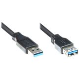 (€13,80*/1m) 0.50m Good Connections USB3.0 Verlängerungskabel USB A Stecker auf USB A Buchse Schwarz